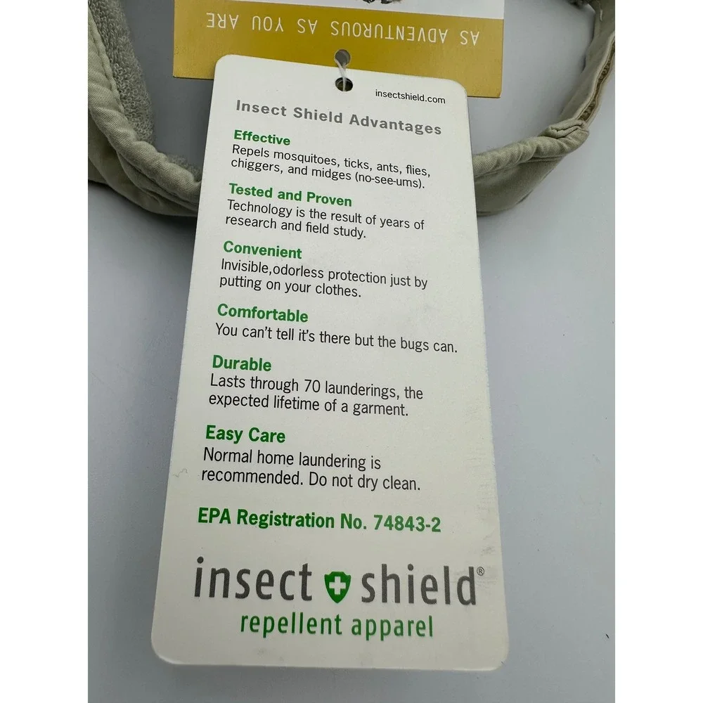 NWT ExOfficio Buzz Off Dryflylite Visor Unisex OS Bone Insect Shield Sun Guard
